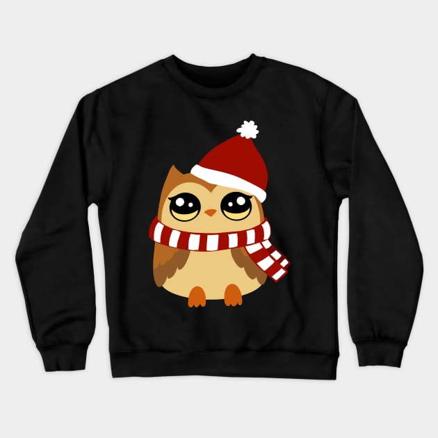 Christmas Owl Crewneck Sweatshirt by Mey Designs